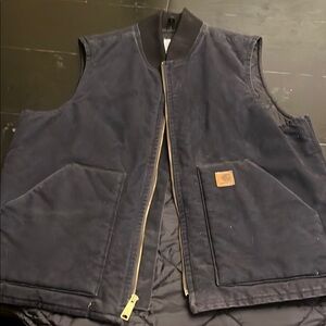 Carhartt Black Work Vest Durable Insulated Design Mens Large Tall